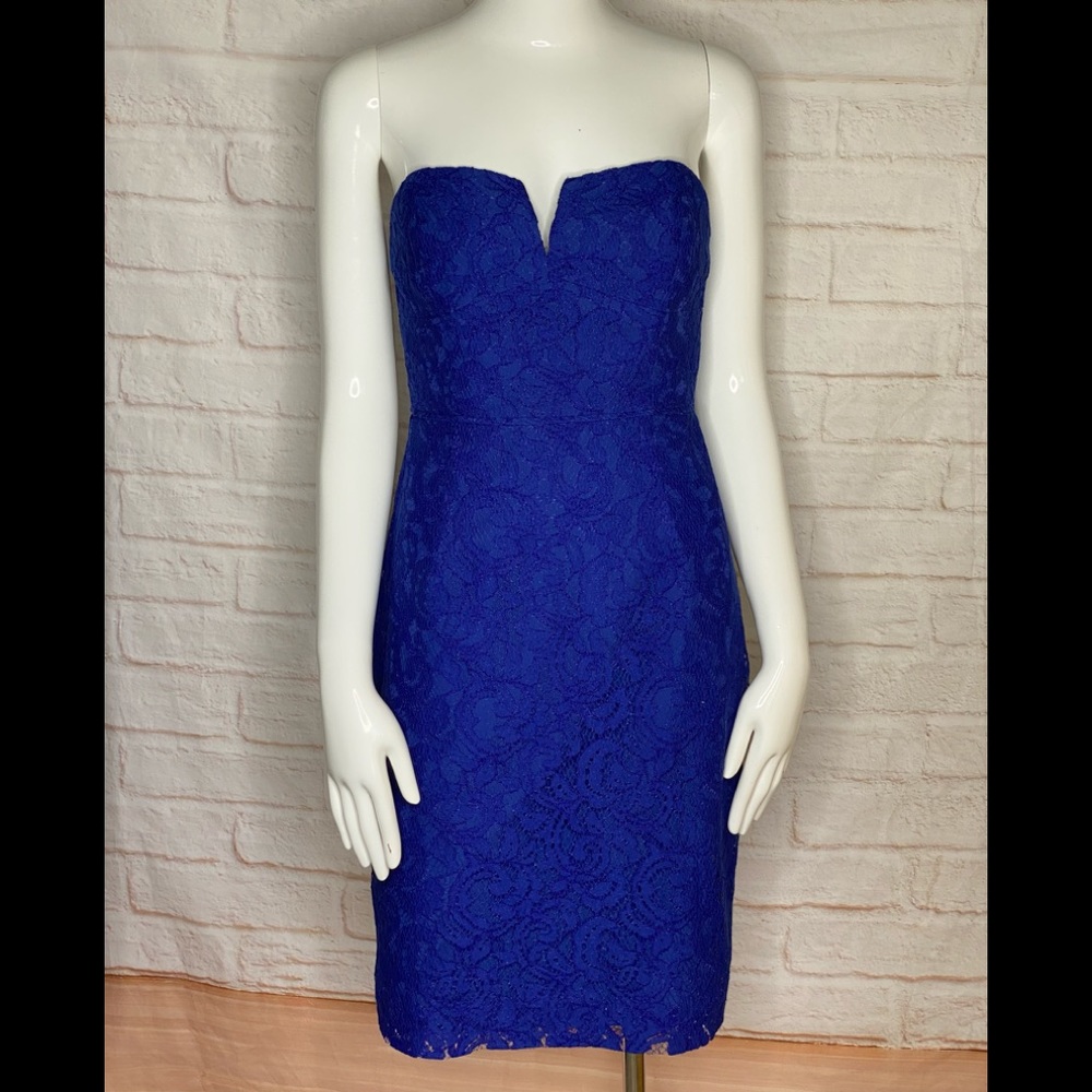 J Crew woman lace strapless Dress size 6